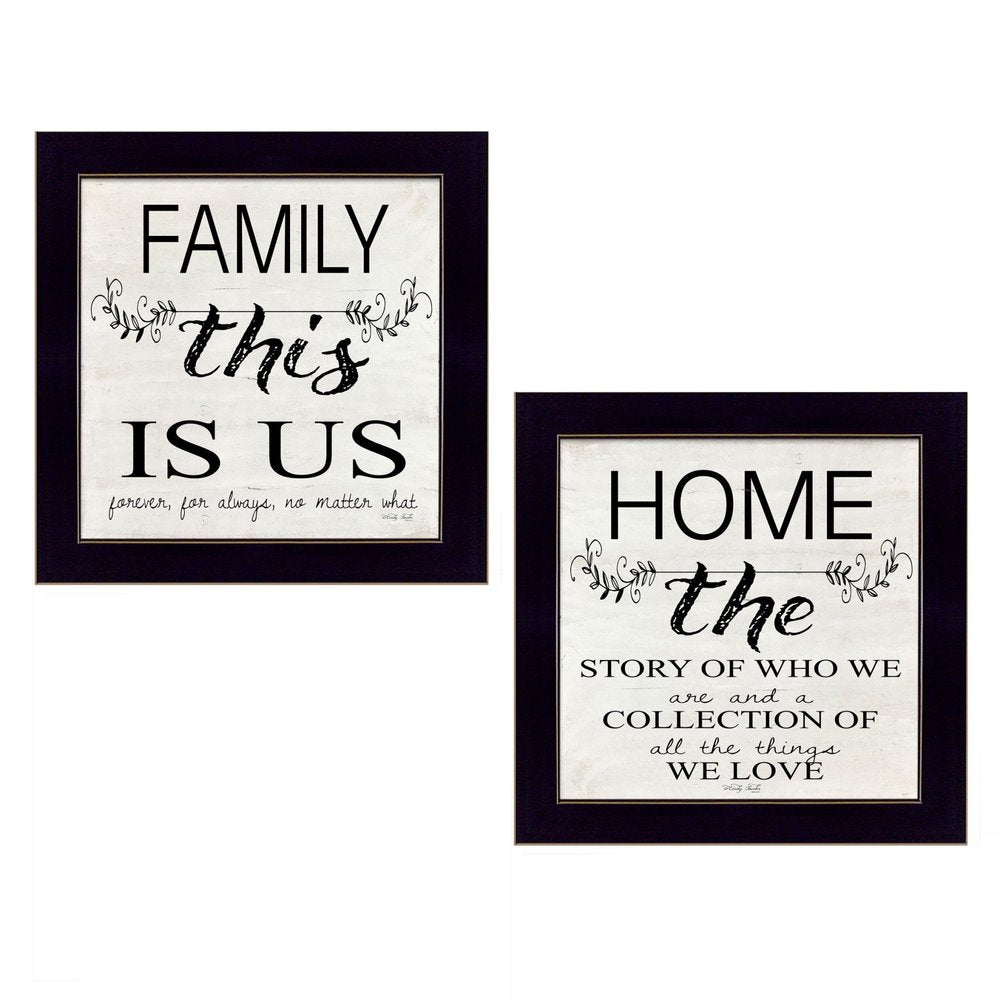 Set Of Two Family 1 Black Framed Print Wall Art — view 2
