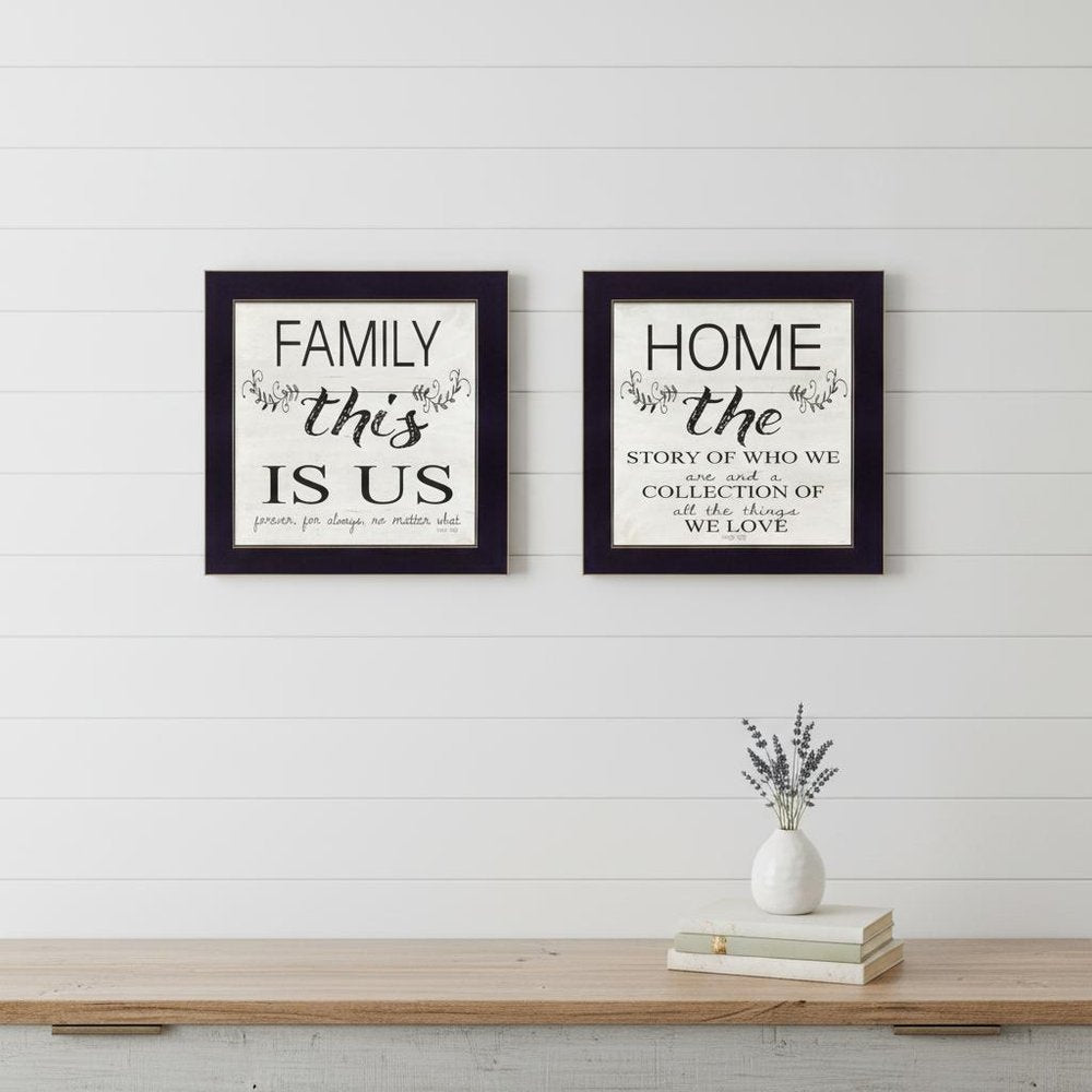 Set Of Two Family 1 Black Framed Print Wall Art — view 10