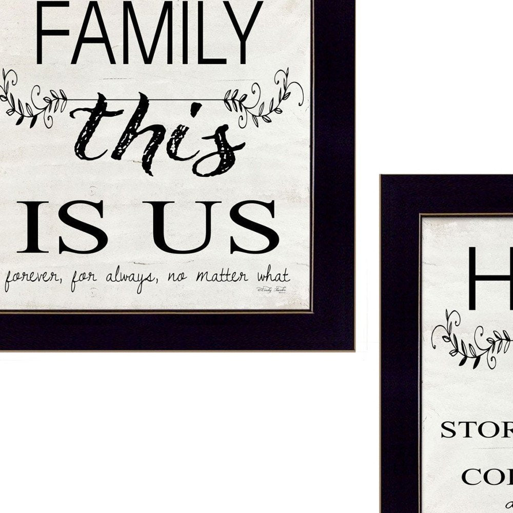Set Of Two Family 1 Black Framed Print Wall Art — view 4