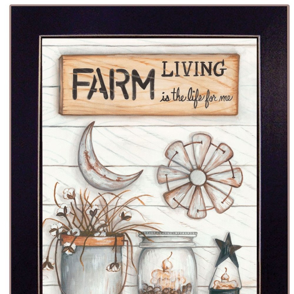 Set Of Two Farm Living 1 Black Framed Print Wall Art — view 4