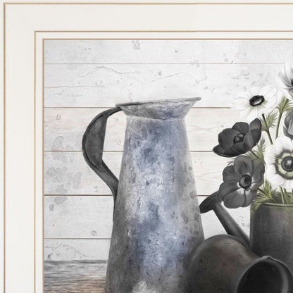 Set Of Two Floral with Tin Ware 1 White Framed Print Wall Art HomeRoots
