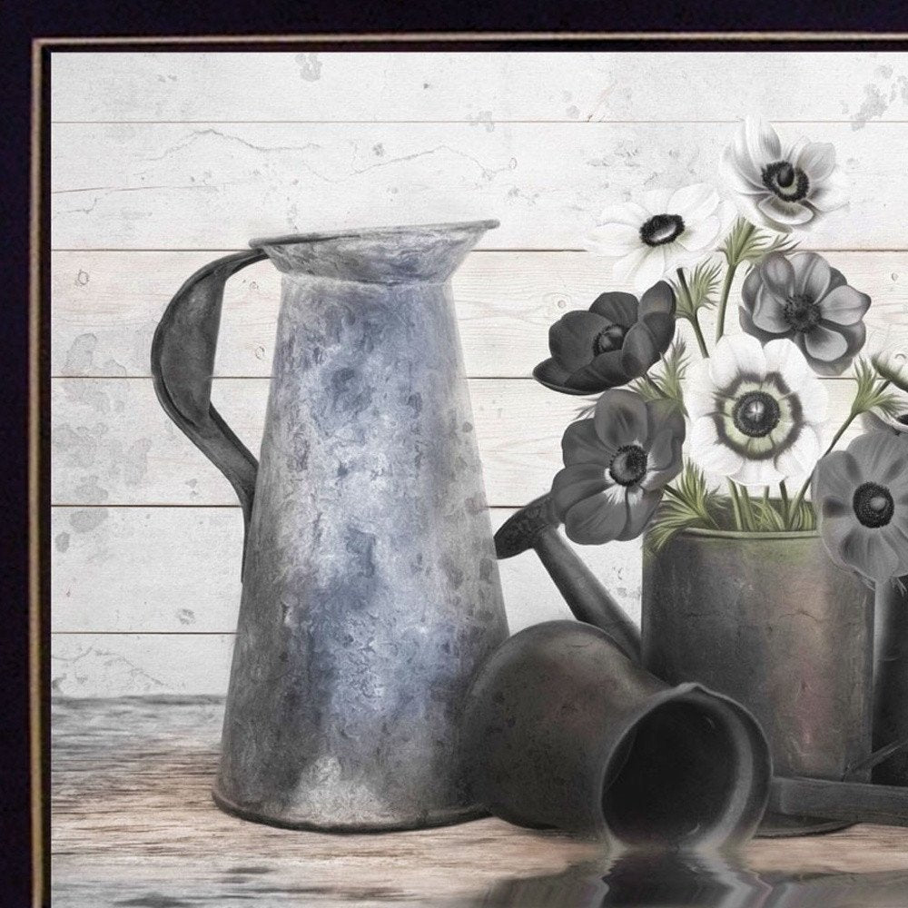 Set Of Two Floral with Tin Ware 2 Black Framed Print Wall Art — view 4
