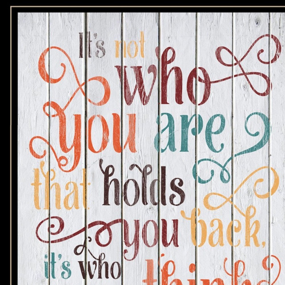 Set Of Two Who You Think 2 Black Framed Print Wall Art — view 3