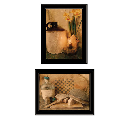 Set Of Two Daffodils and Cider 2 Black Framed Print Bathroom Wall Art HomeRoots