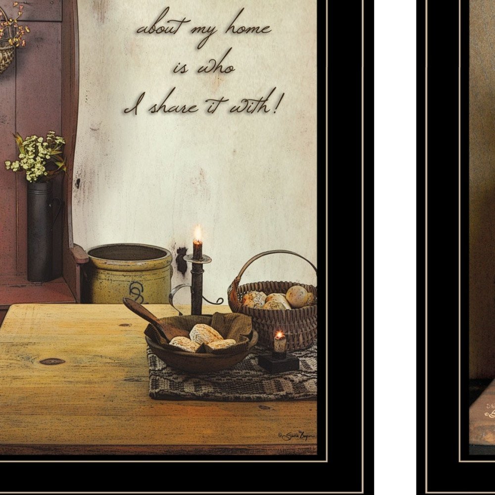 Set Of Two What I Love Most 2 Black Framed Print Wall Art — view 5