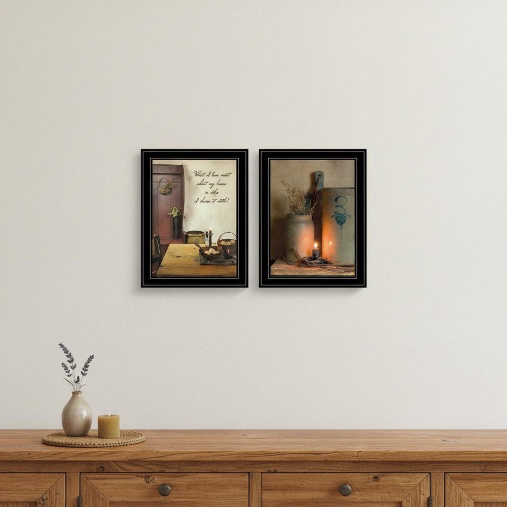 Set Of Two What I Love Most 2 Black Framed Print Wall Art — view 12