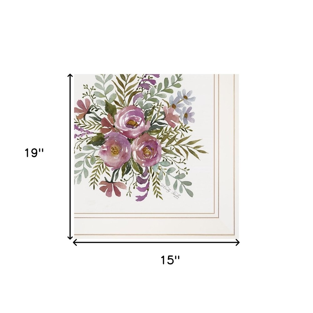Set Of Two Floral Spray I and II White Framed Print Wall Art — view 4