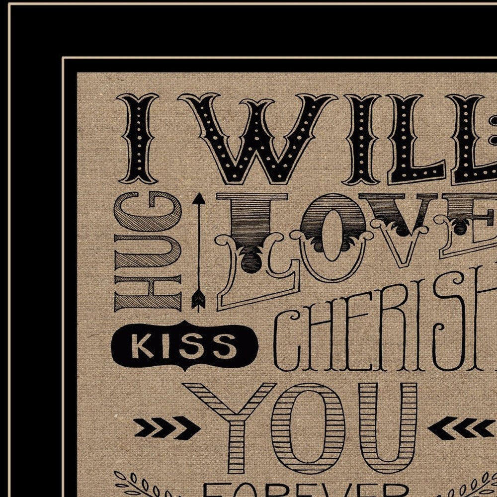 Set Of Two Hugs or Forever 2 Black Framed Print Wall Art — view 9
