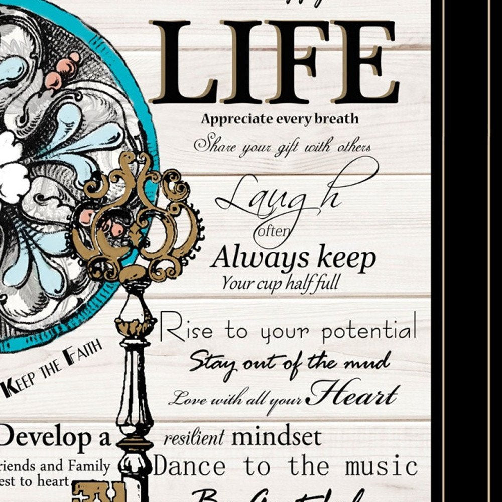 Set Of Two Life or Home 2 Black Framed Print Wall Art HomeRoots