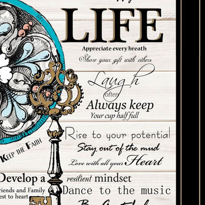 Set Of Two Life or Home 2 Black Framed Print Wall Art HomeRoots