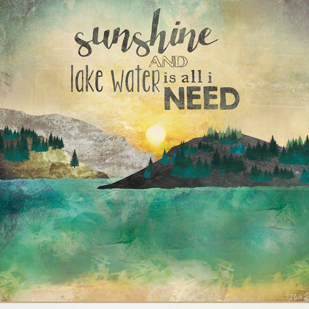 Set Of Two Lake or Sunshine 1 White Framed Print Wall Art — view 3