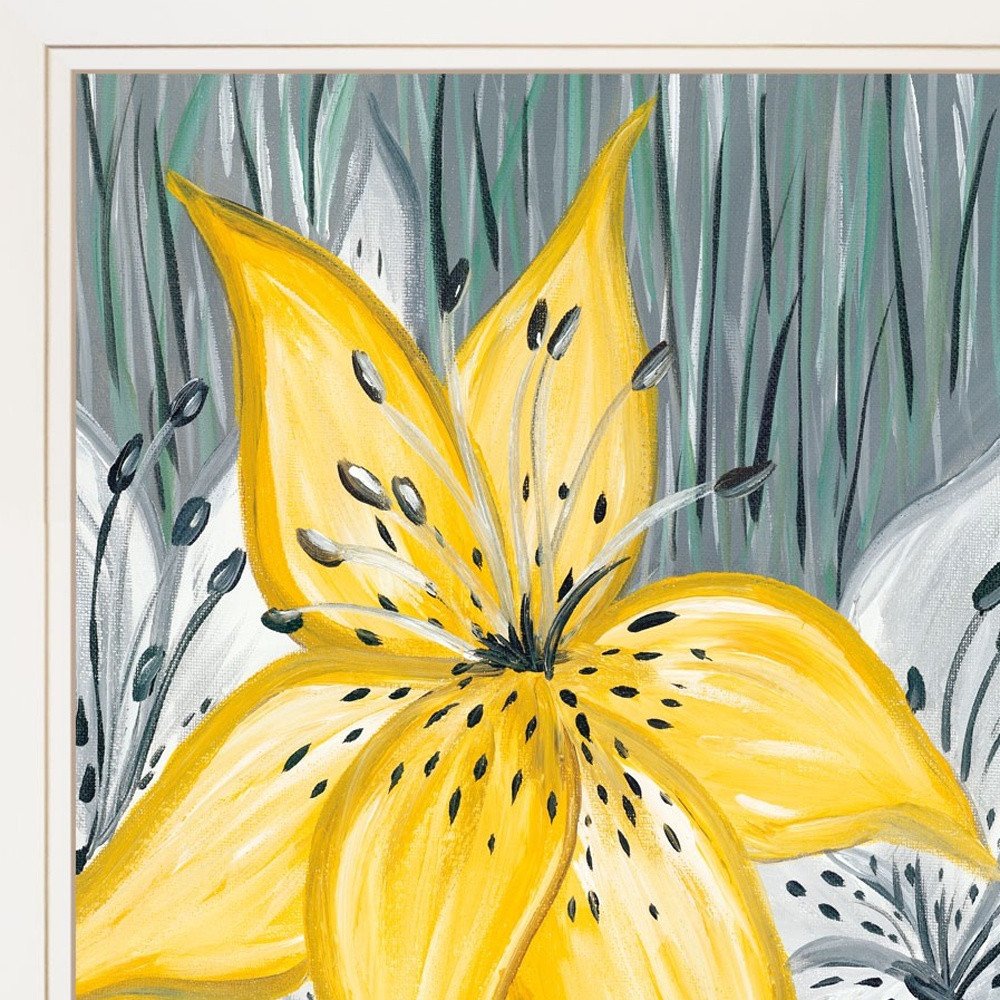 Set Of Two Tiger Lilies 1 White Framed Print Wall Art — view 3