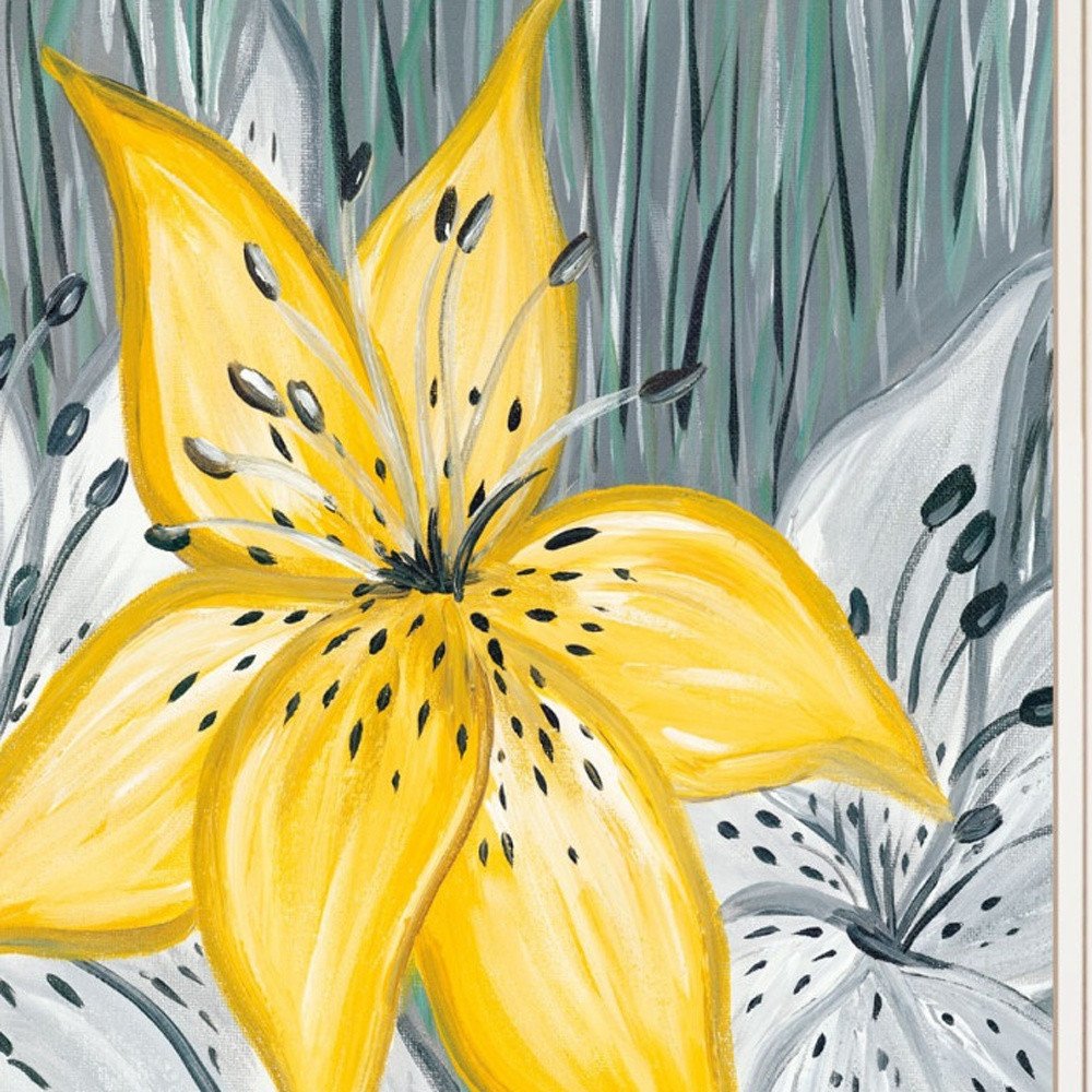 Set Of Two Tiger Lilies 1 White Framed Print Wall Art — view 4