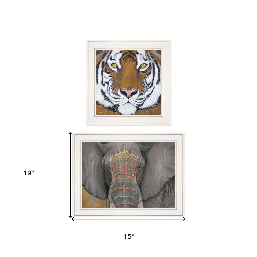 Set Of Two Wildlife II 1 White Framed Print Wall Art — view 3