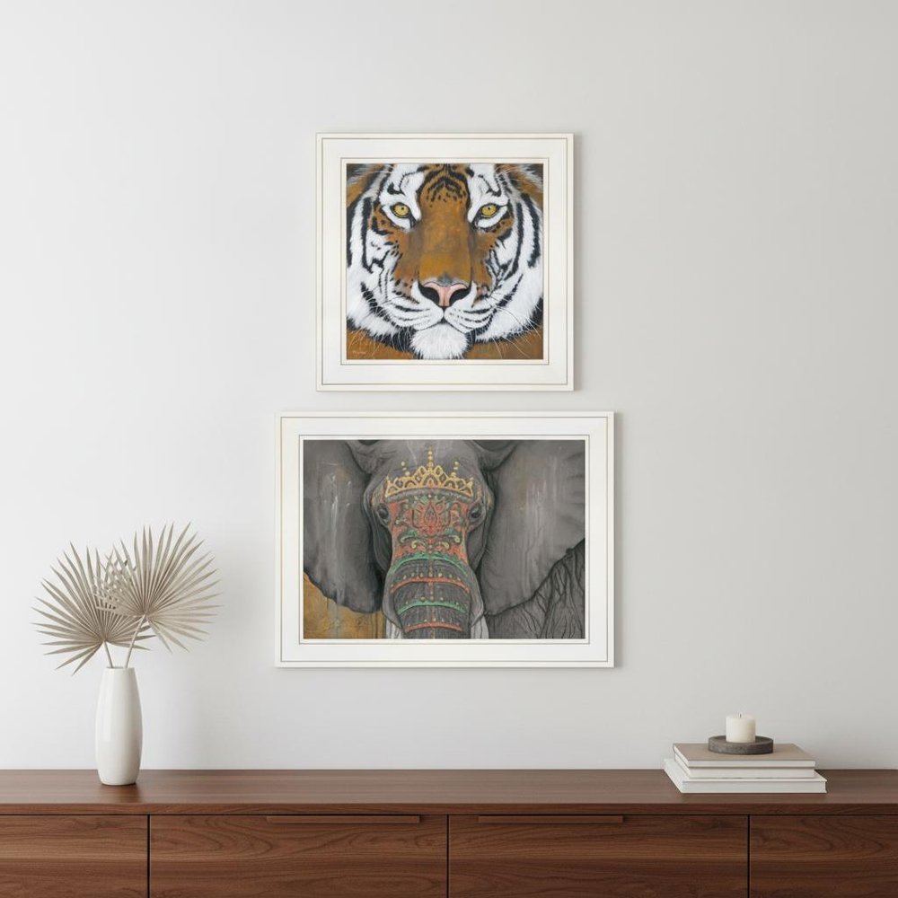 Set Of Two Wildlife II 1 White Framed Print Wall Art — view 4