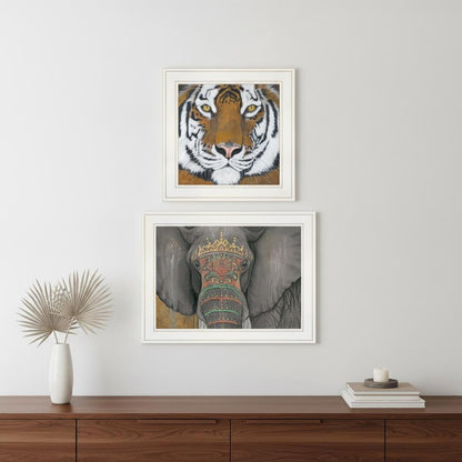 Set Of Two Wildlife II 1 White Framed Print Wall Art