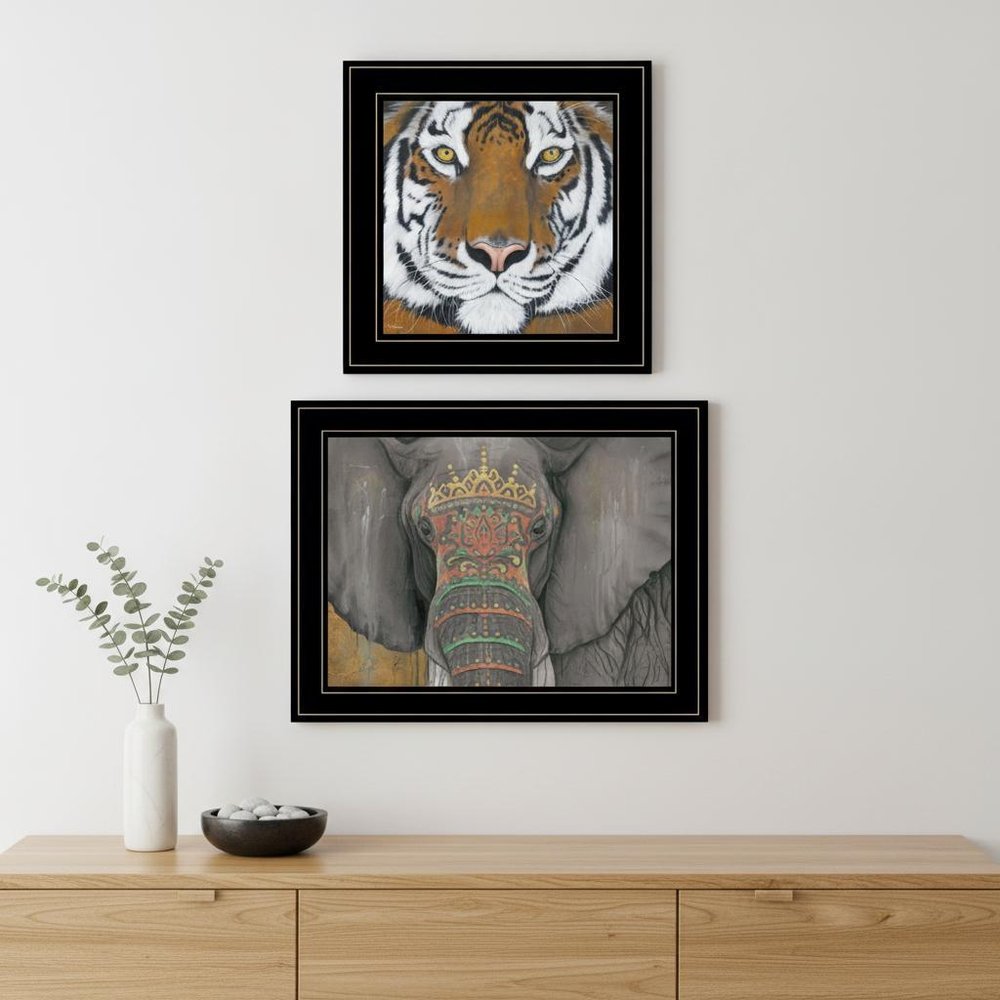 Set Of Two Wildlife II 2 Black Framed Print Wall Art — view 4
