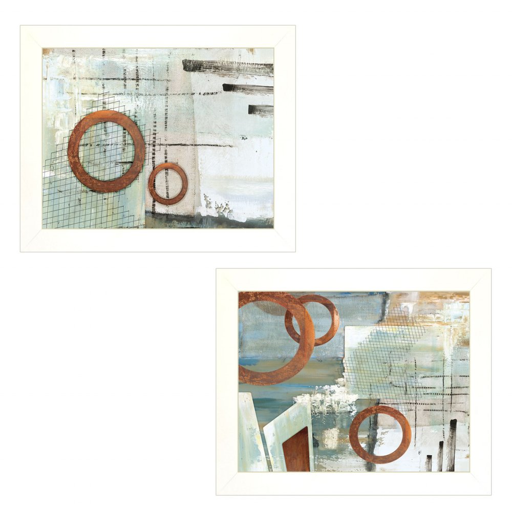 Set Of Two Balance this I and II 1 White Framed Print Wall Art — view 1
