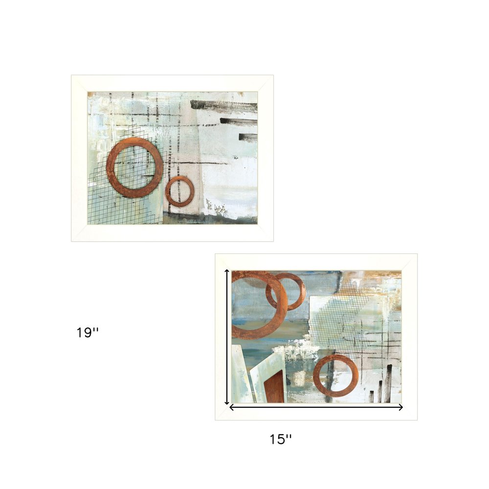 Set Of Two Balance this I and II 1 White Framed Print Wall Art — view 3