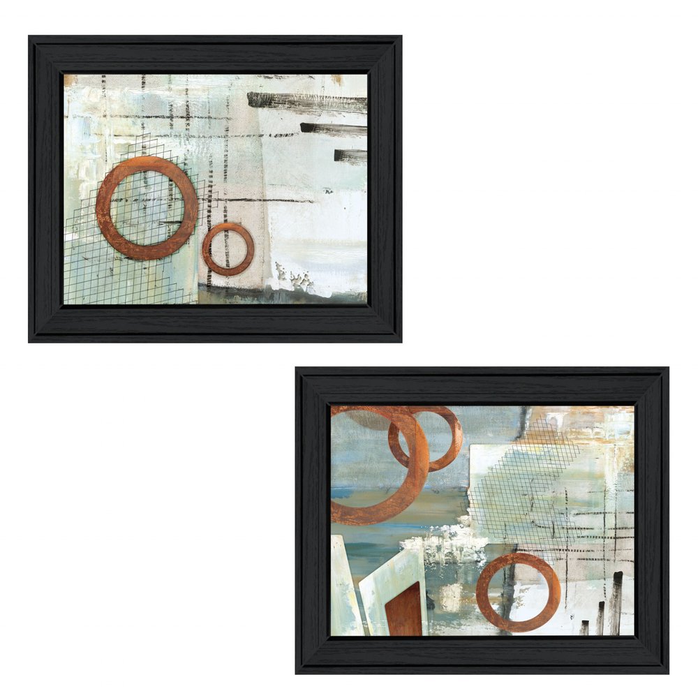 Set Of Two Balance this I and II 2 Black Framed Print Wall Art — view 1