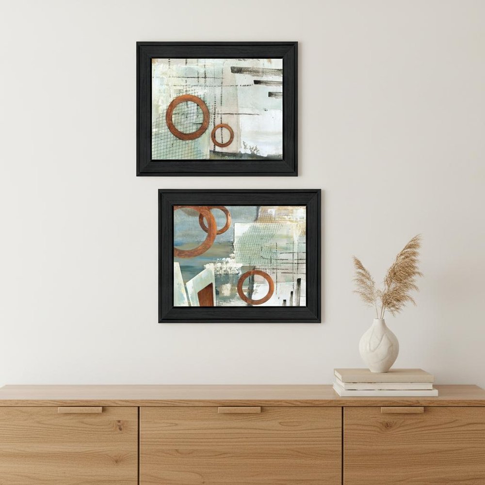Set Of Two Balance this I and II 2 Black Framed Print Wall Art — view 4
