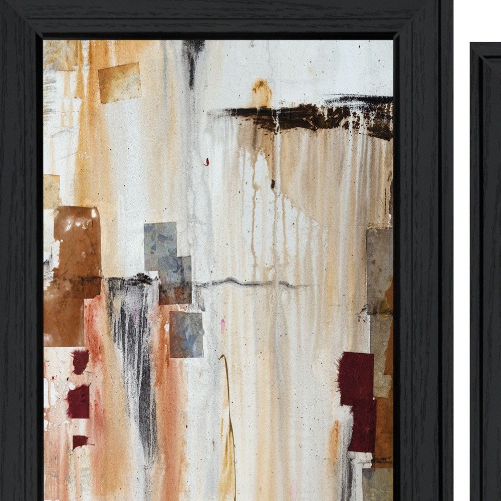 Set Of Two Abstract Flight 2 Black Framed Print Wall Art — view 3
