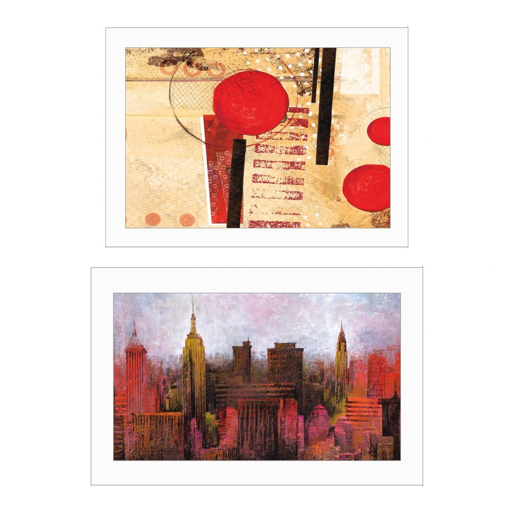 Set Of Two NYC Harmony 1 White Framed Print Wall Art — view 1