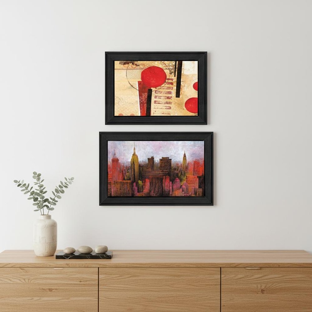 Set Of Two NYC Harmony 2 Black Framed Print Wall Art — view 4