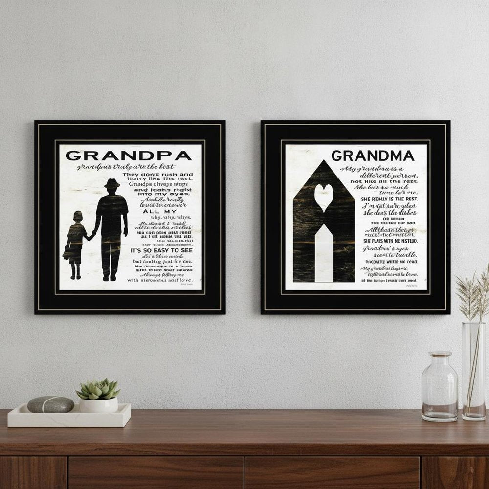 Set Of Two My Grandparents are the Best 1 Black Framed Print Wall Art — view 5