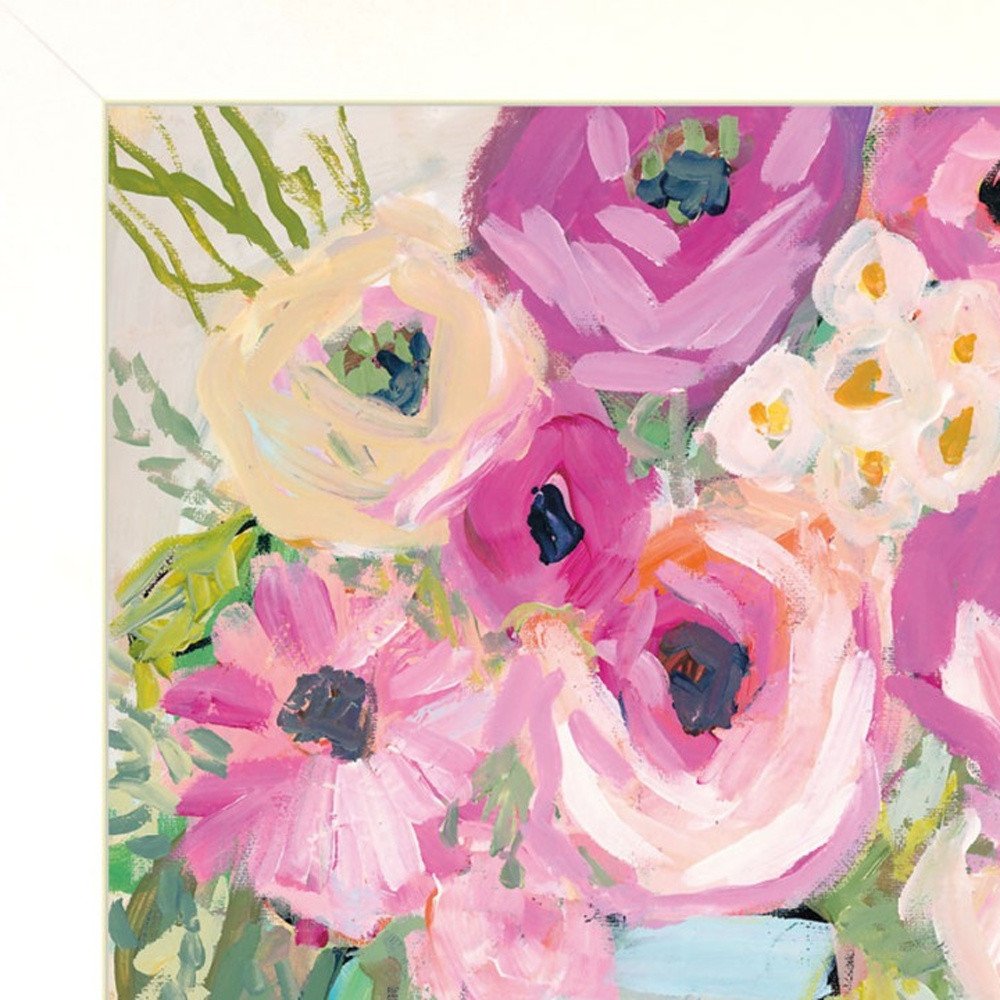 Set Of Two Floral Designs White Framed Print Wall Art — view 4