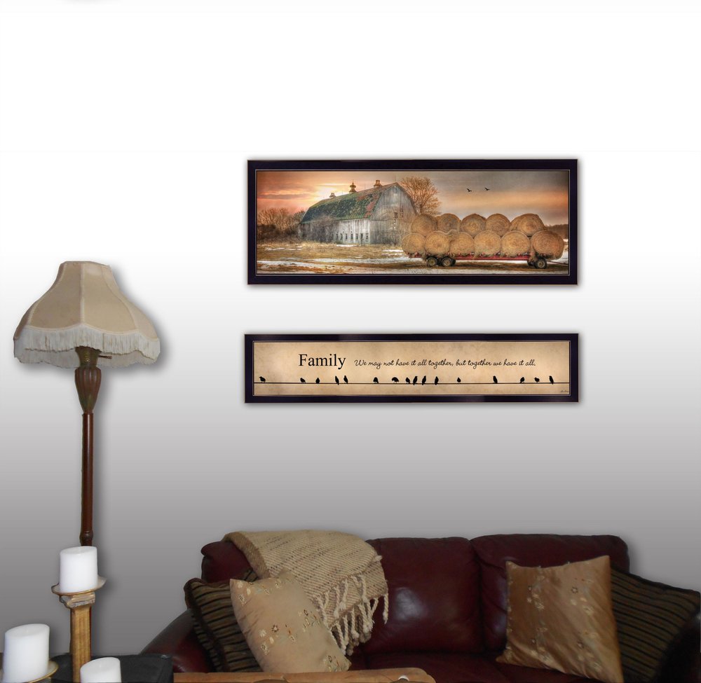 Set Of Two Together Blessed We Have It All 2 Black Framed Print Wall Art — view 2