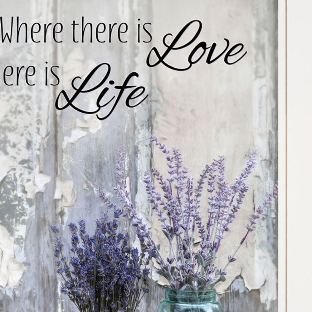 Set Of Two Where There is Love 1 White Framed Print Wall Art — view 5