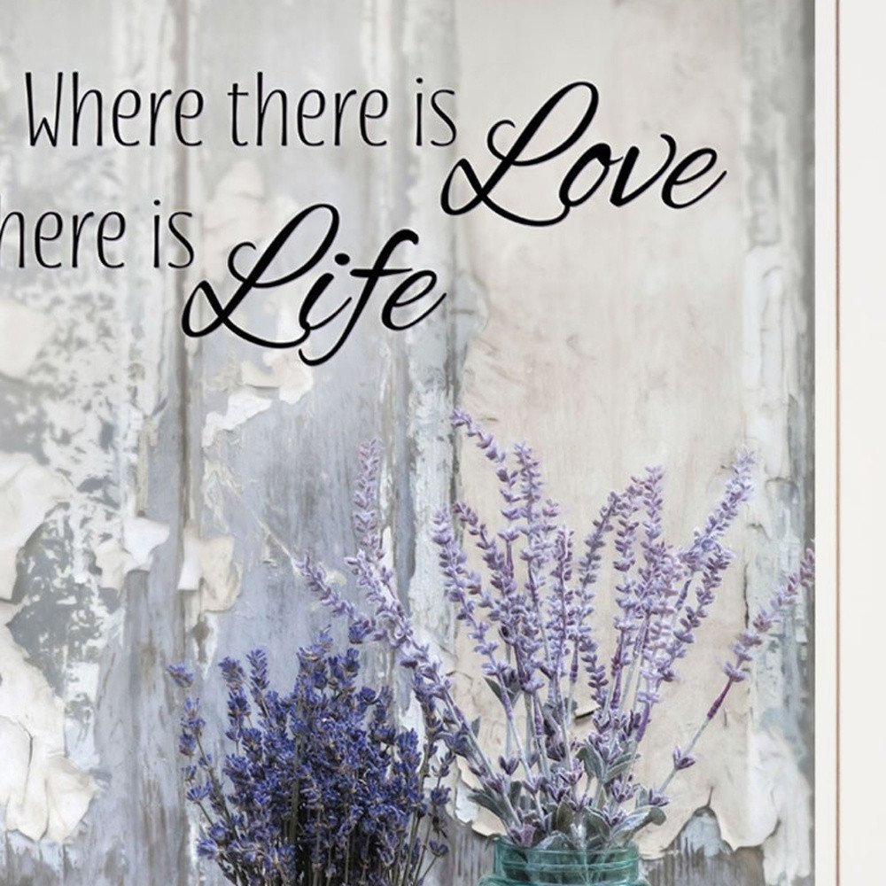 Set Of Two Where There is Love 1 White Framed Print Wall Art — view 3