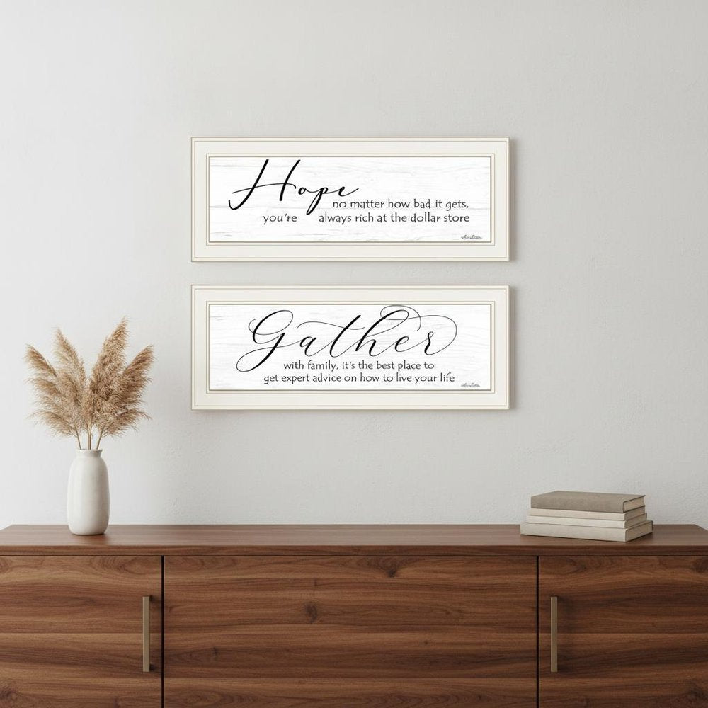 Set Of Two Gather Together 1 White Framed Print Wall Art HomeRoots