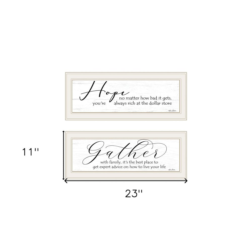 Set Of Two Gather Together 1 White Framed Print Wall Art HomeRoots
