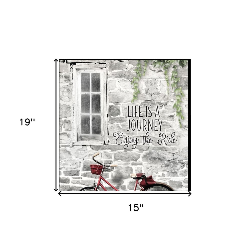 Set Of Two Romantic Bicycles 2 Black Framed Print Wall Art — view 7