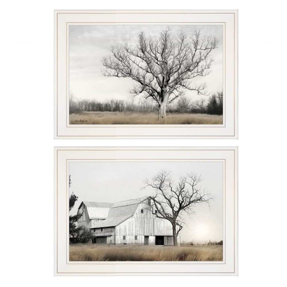 Set Of Two Ohio Fields I 1 White Framed Print Wall Art HomeRoots