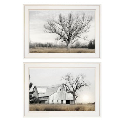 Set Of Two Ohio Fields I 1 White Framed Print Wall Art HomeRoots