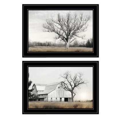 Set Of Two Ohio Fields I 2 Black Framed Print Wall Art HomeRoots