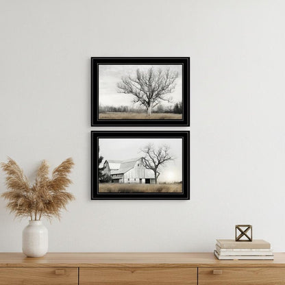 Set Of Two Ohio Fields I 2 Black Framed Print Wall Art HomeRoots