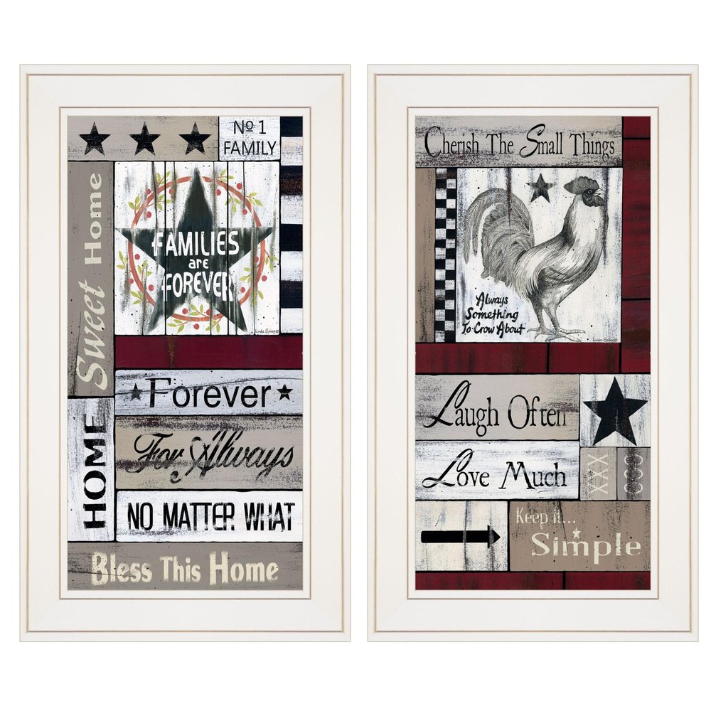 Set Of Two Family Wisdom 1 White Framed Print Wall Art HomeRoots