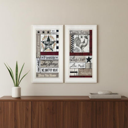 Set Of Two Family Wisdom 1 White Framed Print Wall Art HomeRoots