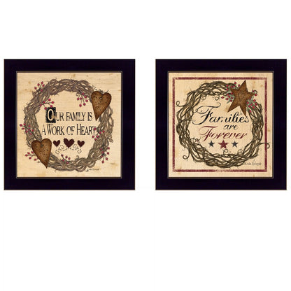 Set Of Two Family Wisdom II Black Framed Print Wall Art HomeRoots