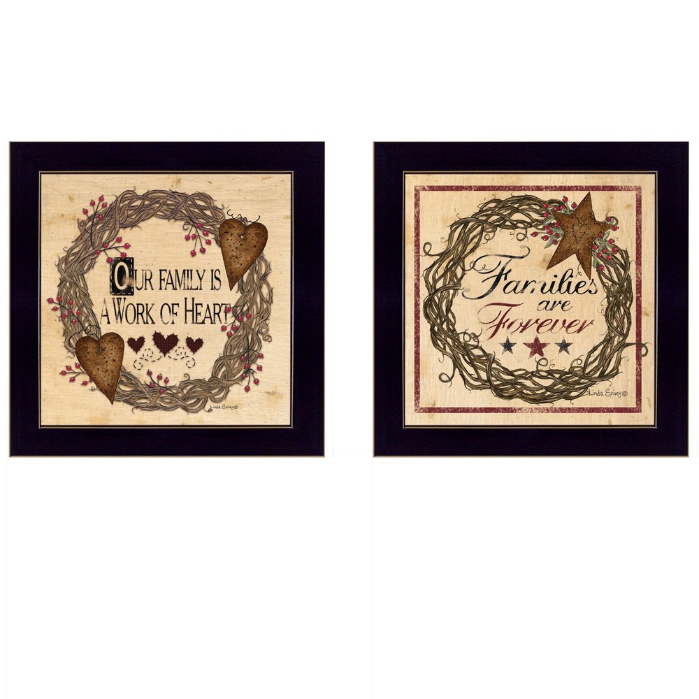 Set Of Two Family Wisdom II Black Framed Print Wall Art HomeRoots