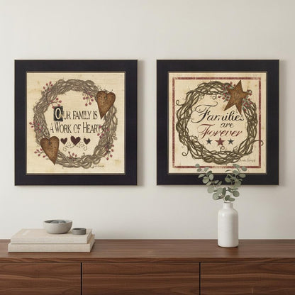 Set Of Two Family Wisdom II Black Framed Print Wall Art HomeRoots