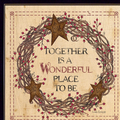 Set Of Two Together is a wonderful Place Black Framed Print Wall Art HomeRoots