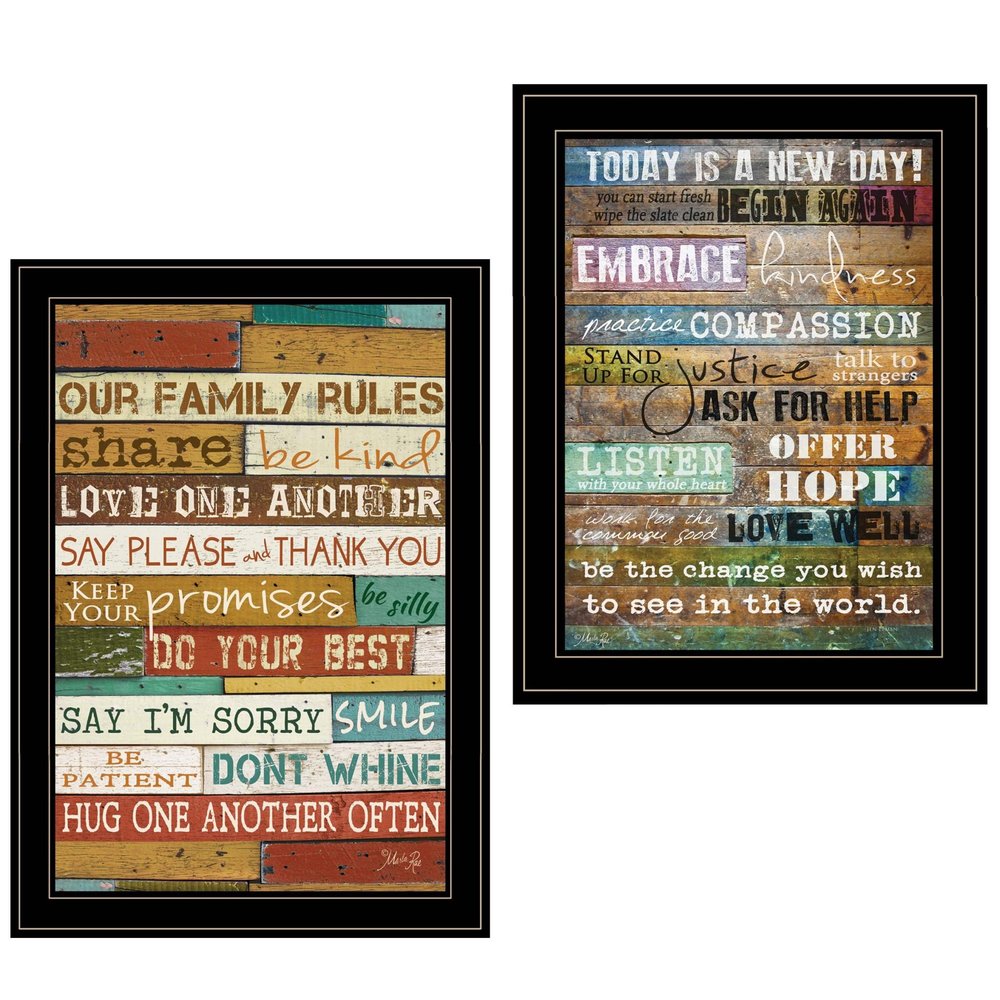 Set Of Two Today Is 2 Black Framed Print Wall Art HomeRoots