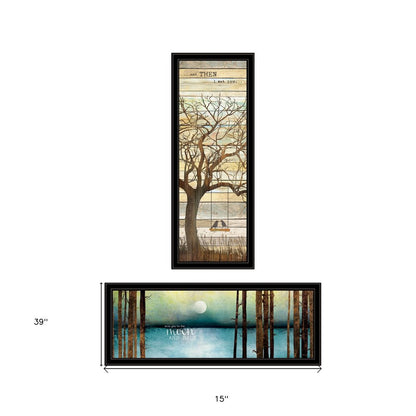 Set Of Two I met You or Living your Dreams 1 Black Framed Print Wall Art HomeRoots