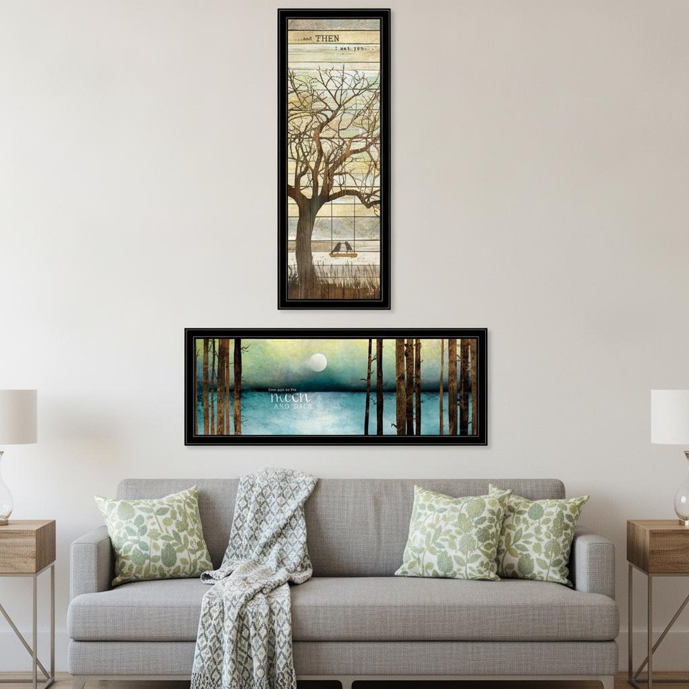 Set Of Two I met You or Living your Dreams 1 Black Framed Print Wall Art HomeRoots