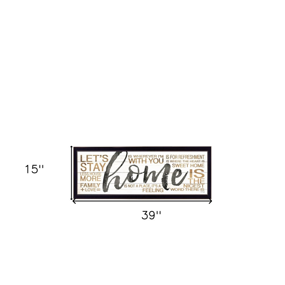 Set Of Two Love or Home 2 Black Framed Print Wall Art HomeRoots